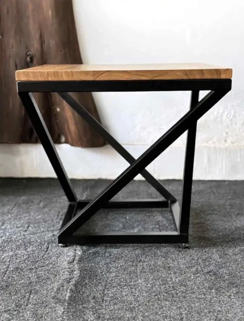 Signature Z Shape Live Edge Center Table Solid Acacia Wood