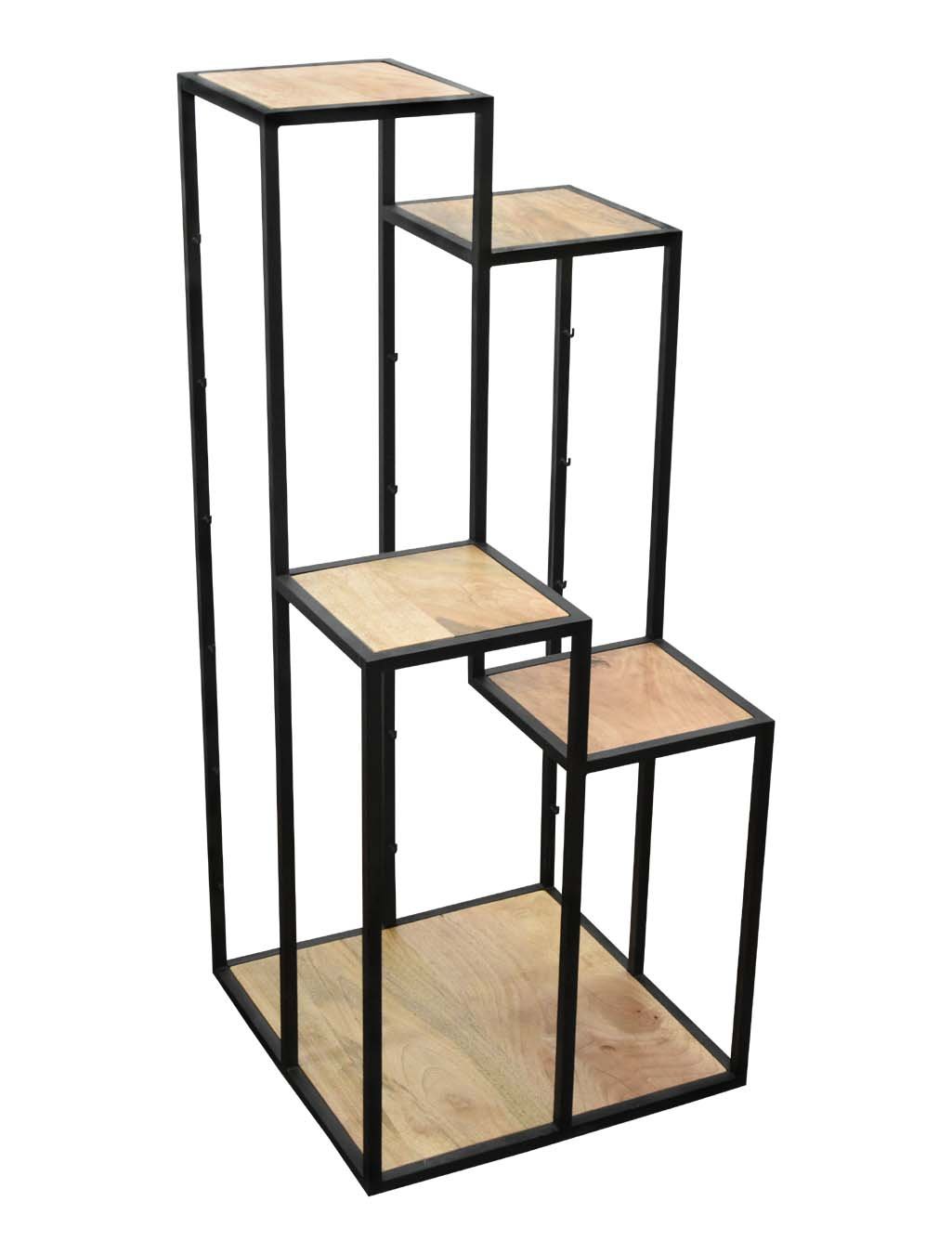 Garden-Shelf-5-step-Corner-Plant-Stand-With-Metal-Pipe
