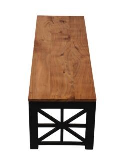 Solid-Wood-Bench-with-Metal-Legs