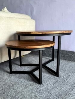 Contemporary-artisanal-round-nesting-tables-set-of-2
