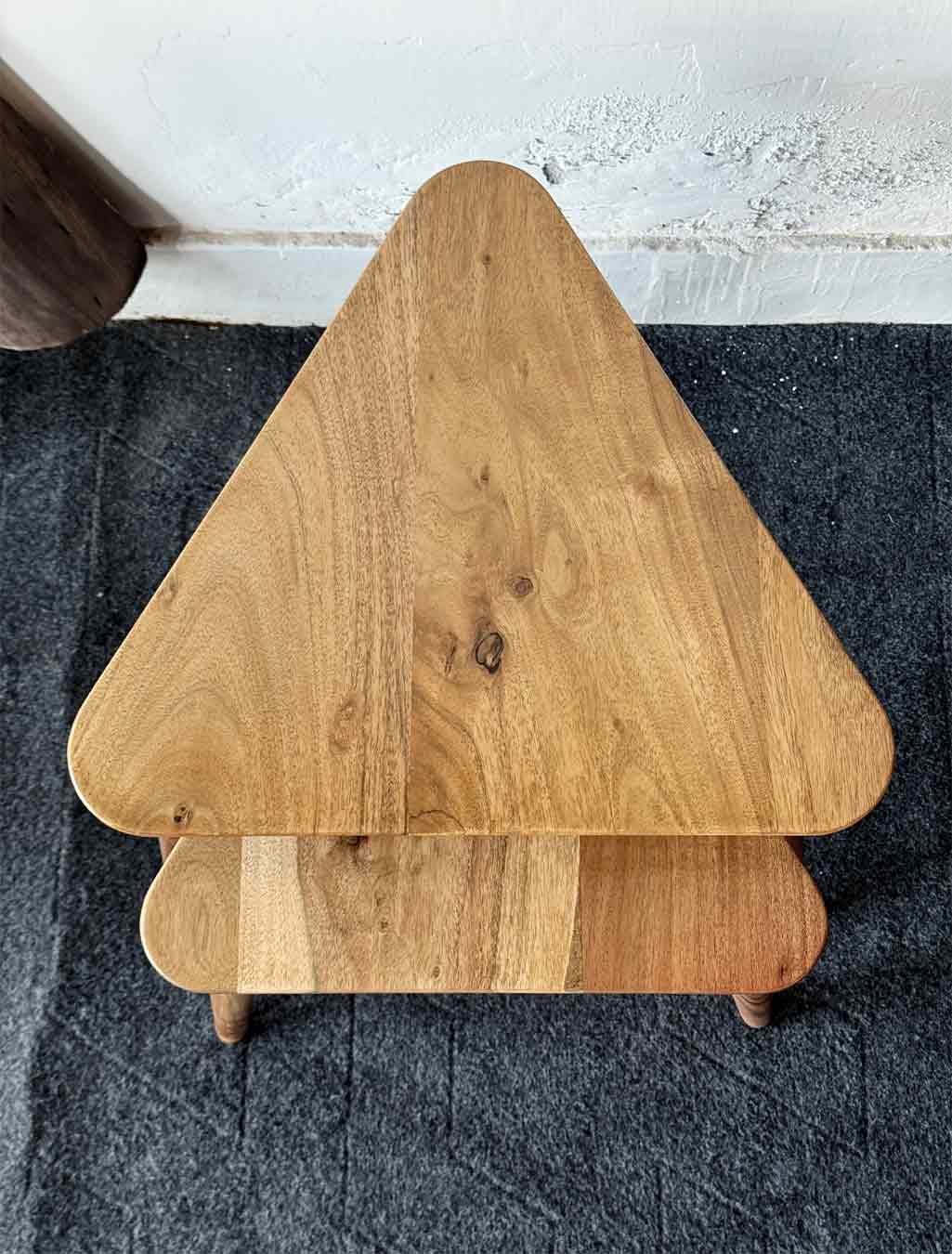 Wooden-Triangle-Shape-Nesting-Table