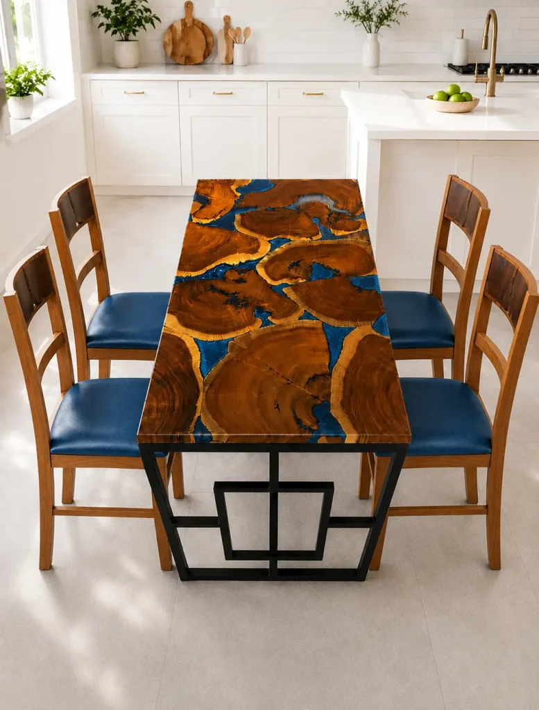 Blue-Epoxy-Dining-Table