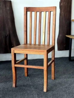 Buy Solid Acacia Wood Vertical Slat Back Dining Chair