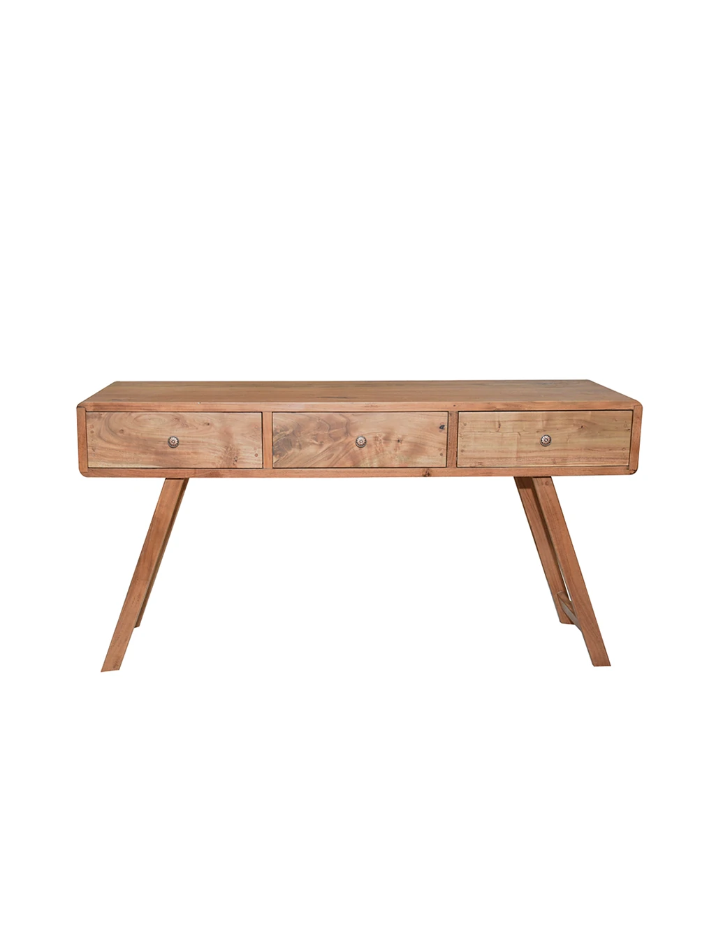 3-Drawer Solid Wood Acacia Console Table | Handcrafted (58.5") - Image 3