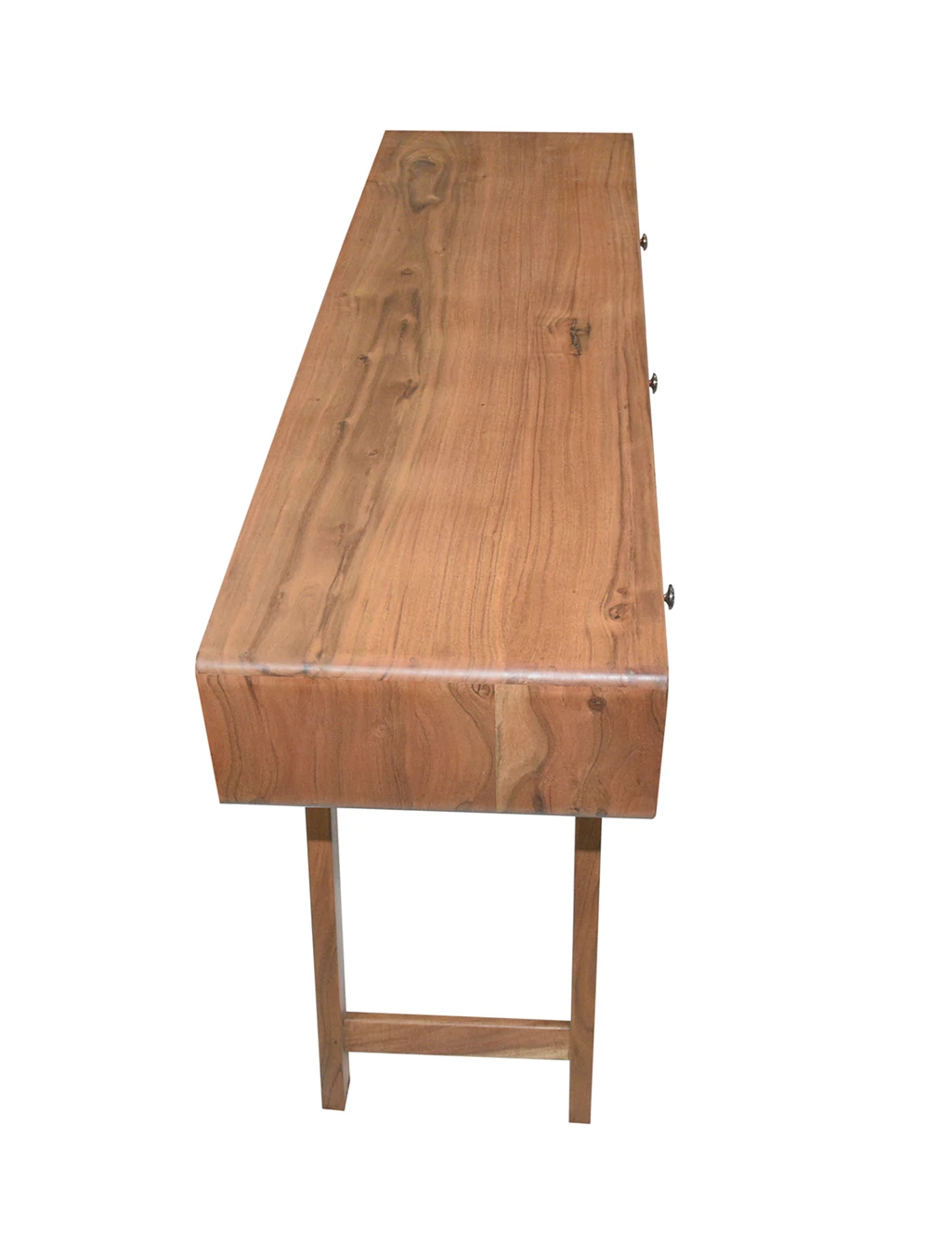 3-Drawer Solid Wood Acacia Console Table | Handcrafted (58.5") - Image 5