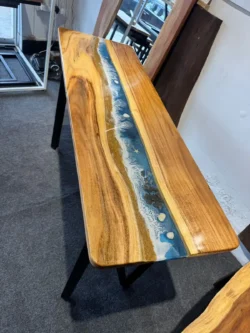 Ocean View Epoxy Console Table