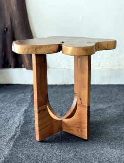Unique round live edge wood coffee table