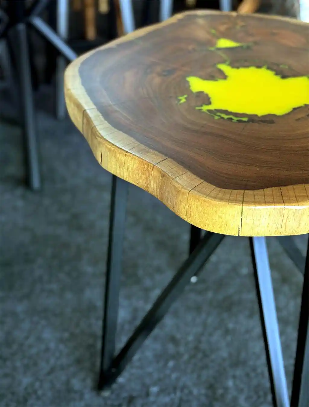 epoxy live edge coffee table