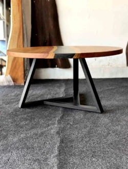 epoxy wooden center table