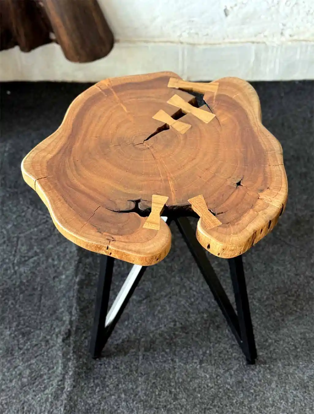 live edge center table Butter Fly Leg