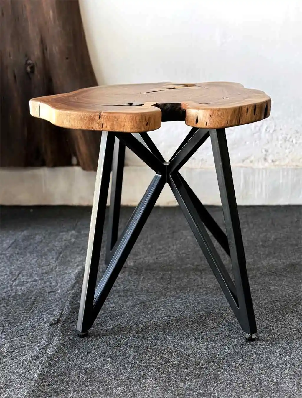 live edge table butterfly leg