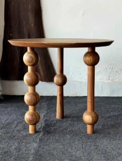 wooden centre table round shape