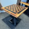 Black Epoxy Solid Acacia Wood Center Table