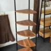 Elite 154cm Solid Acacia Wood & Metal Corner Stand