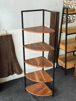Elite 154cm Solid Acacia Wood & Metal Corner Stand