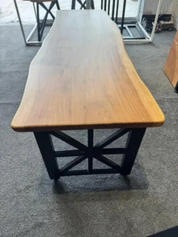 Elite Solid Acacia Wood Live Edge Bench