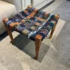 Solid Acacia Wood Cotton Sitting Stool (Piri)
