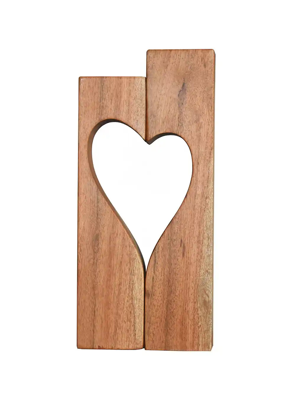 11 inch Acacia wood candle holder