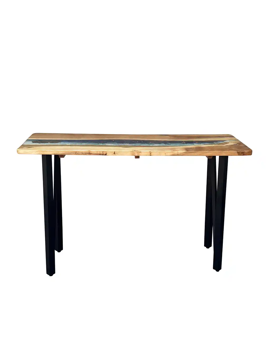 Solid wood console table for living room