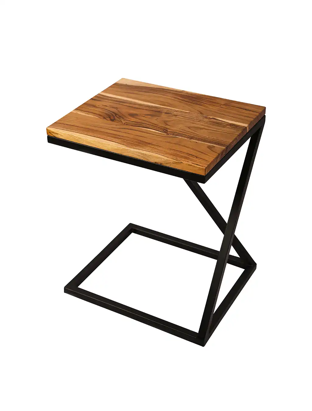 Solid wood rectangular side table