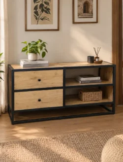 TV console with 2 drawers