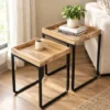 Tray Shape Wooden Nesting Tables