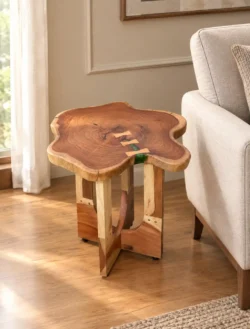live edge epoxy coffee table