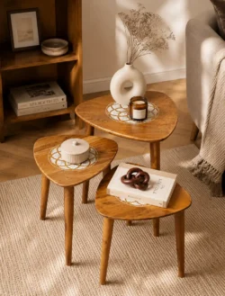 triangle nesting tables set of 3