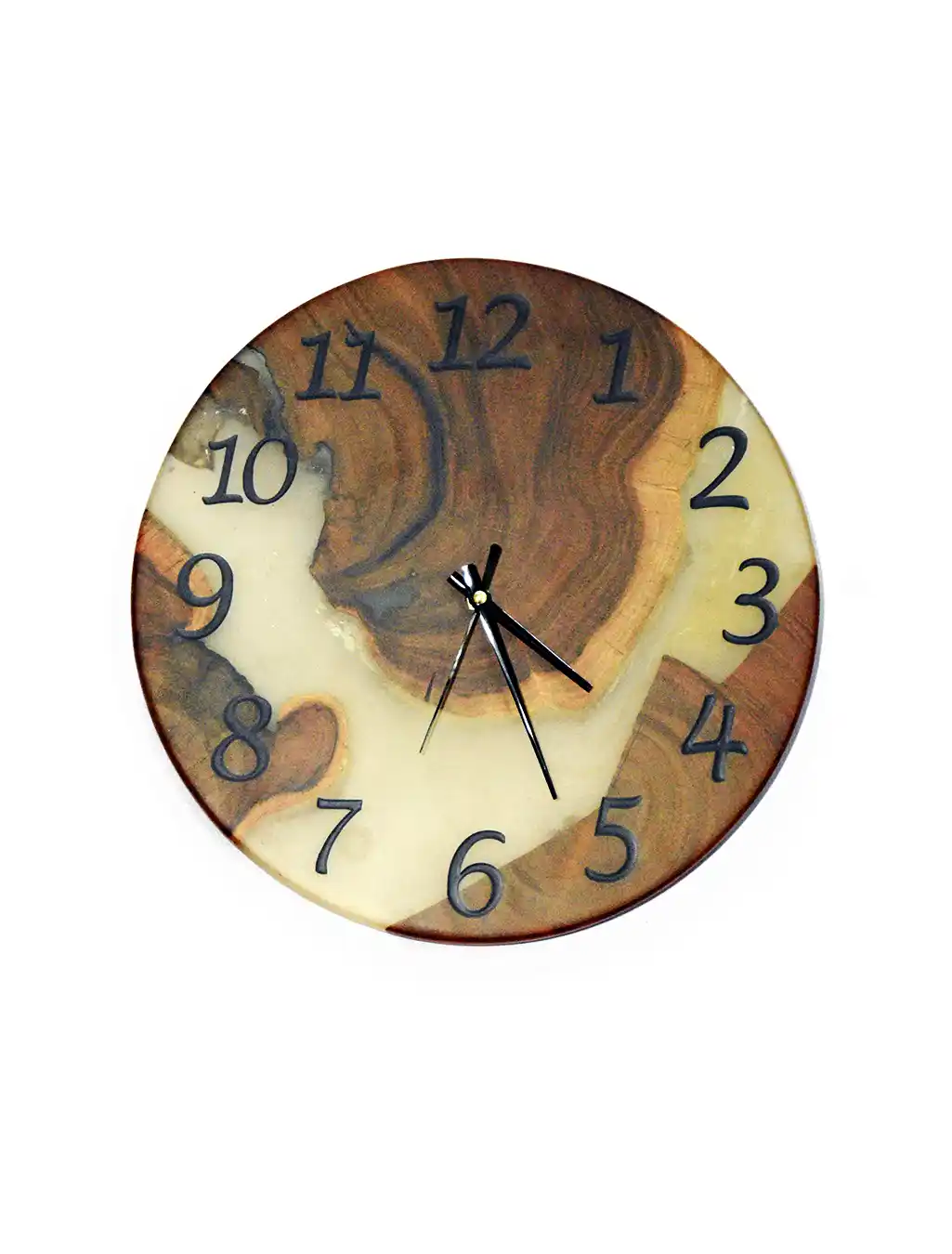 wood epoxy wall clock