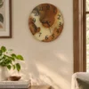 wooden wall clock with clear epoxy